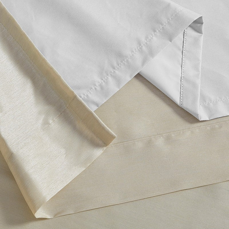 Emilia 100% Polyester Solid Faux Silk Lined Twist Tab Total Blackout Window Curtain