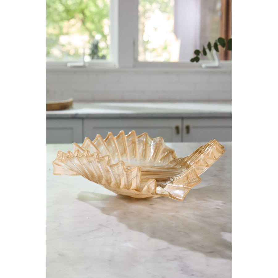 Pleated Glass Bowl