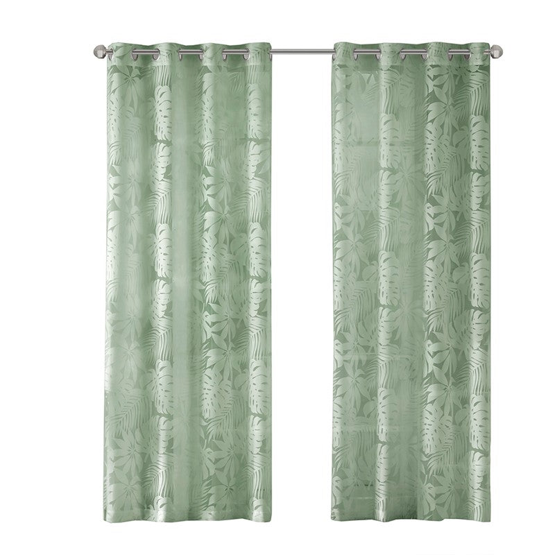 Leilani Palm Leaf Burnout Window Sheer