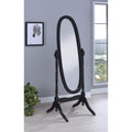 Aesthetically Charmed Oval Shaped Cheval Mirror in Black