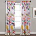 Minsk 84 Inch Bright Flower Pattern Window Panel Curtains