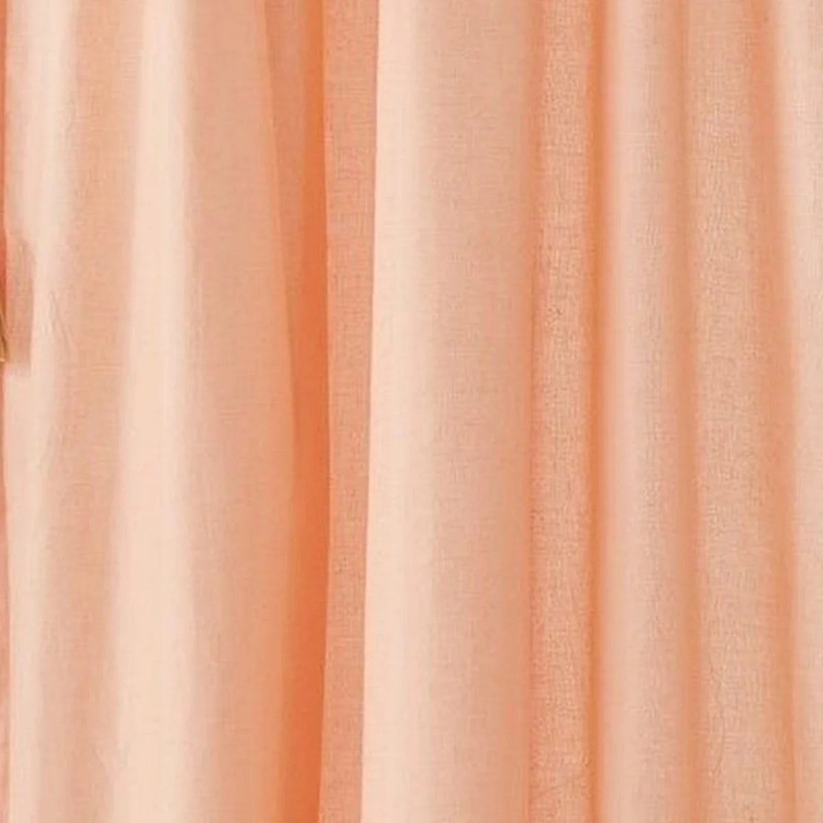 Xumi 4 Piece Coral Pink Window Curtain with Tie Backs 2 Panel Set