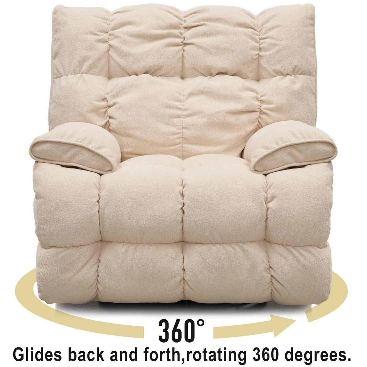 Plump Velvet Classic Recliner in Cream