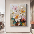 Hand Painted Abstract Blooming Flower Oil Painting