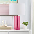 Pink Glass Table Lamp