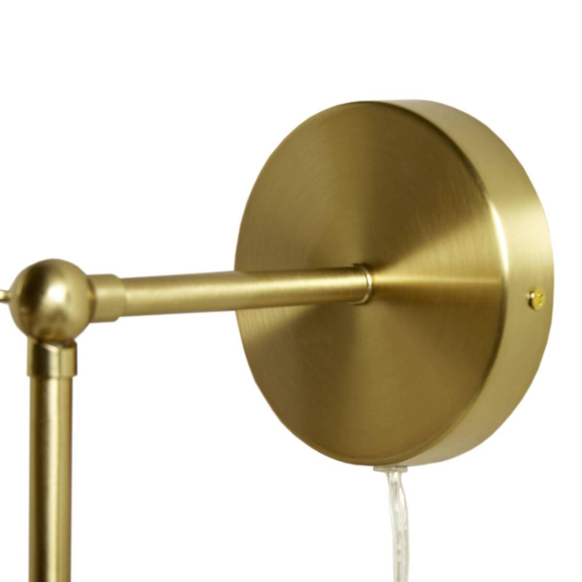 White Ceramic Wall Sconce with Adjustable Swing Arm