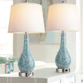Blue Table Lamps with USB A+C Ports, 26
