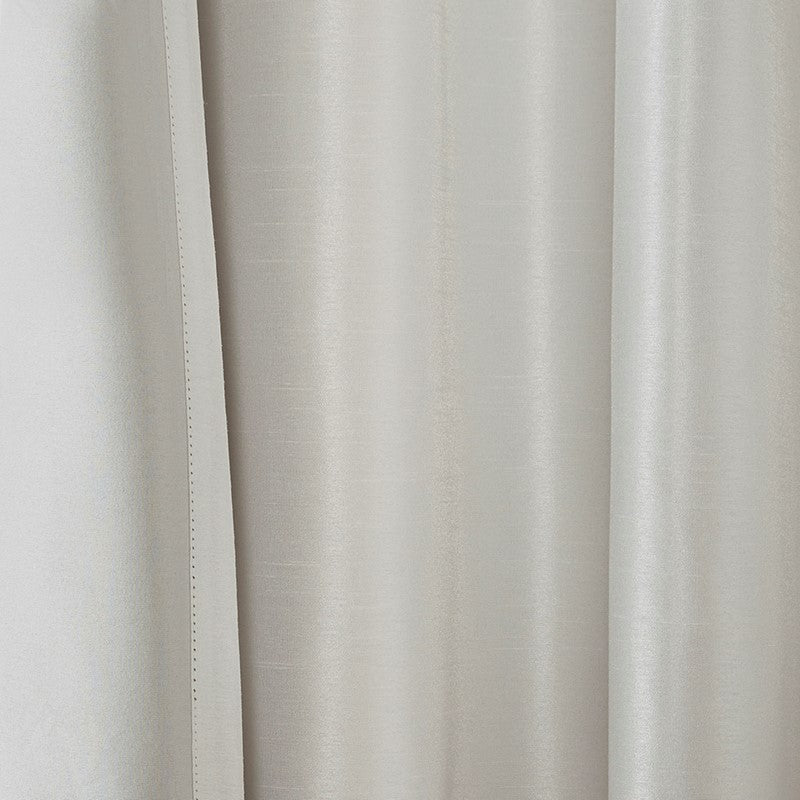 Emilia 100% Polyester Solid Faux Silk Lined Twist Tab Total Blackout Window Curtain