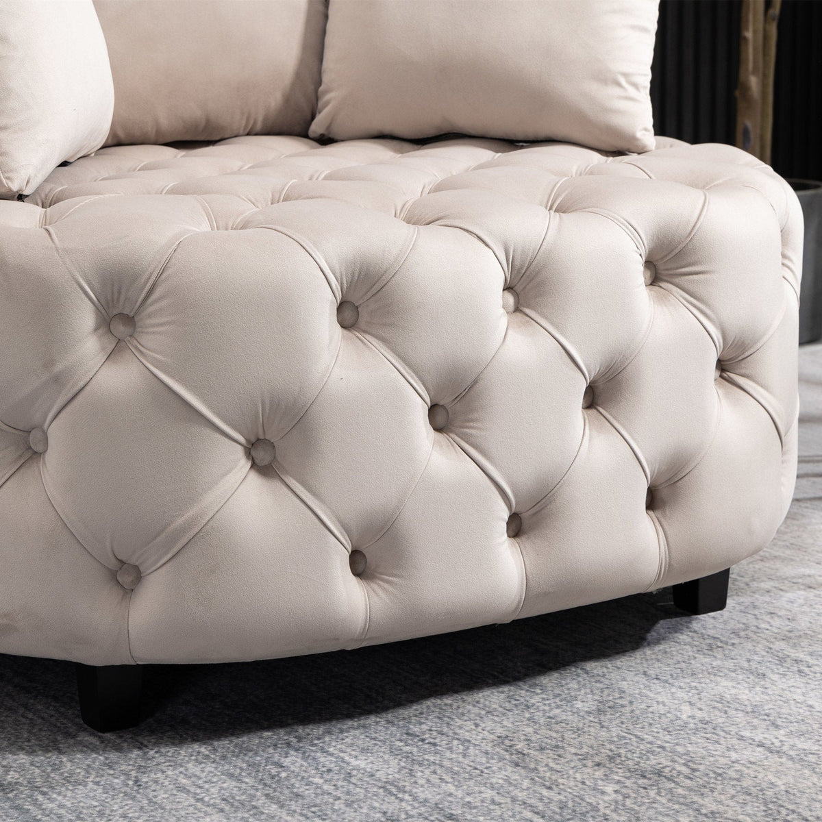Plush Velvet Barrel Chair with Solid Wood Legs - Available in 3 Colors