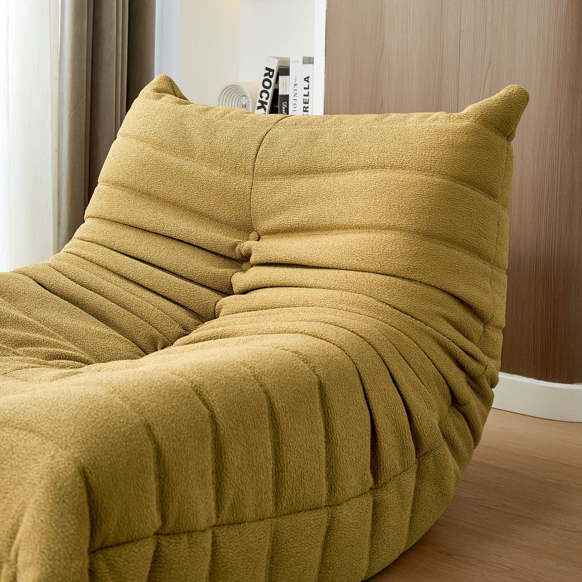 Teddy Fabric Fireside Lounge Chair - Modern Armless Floor Sofa