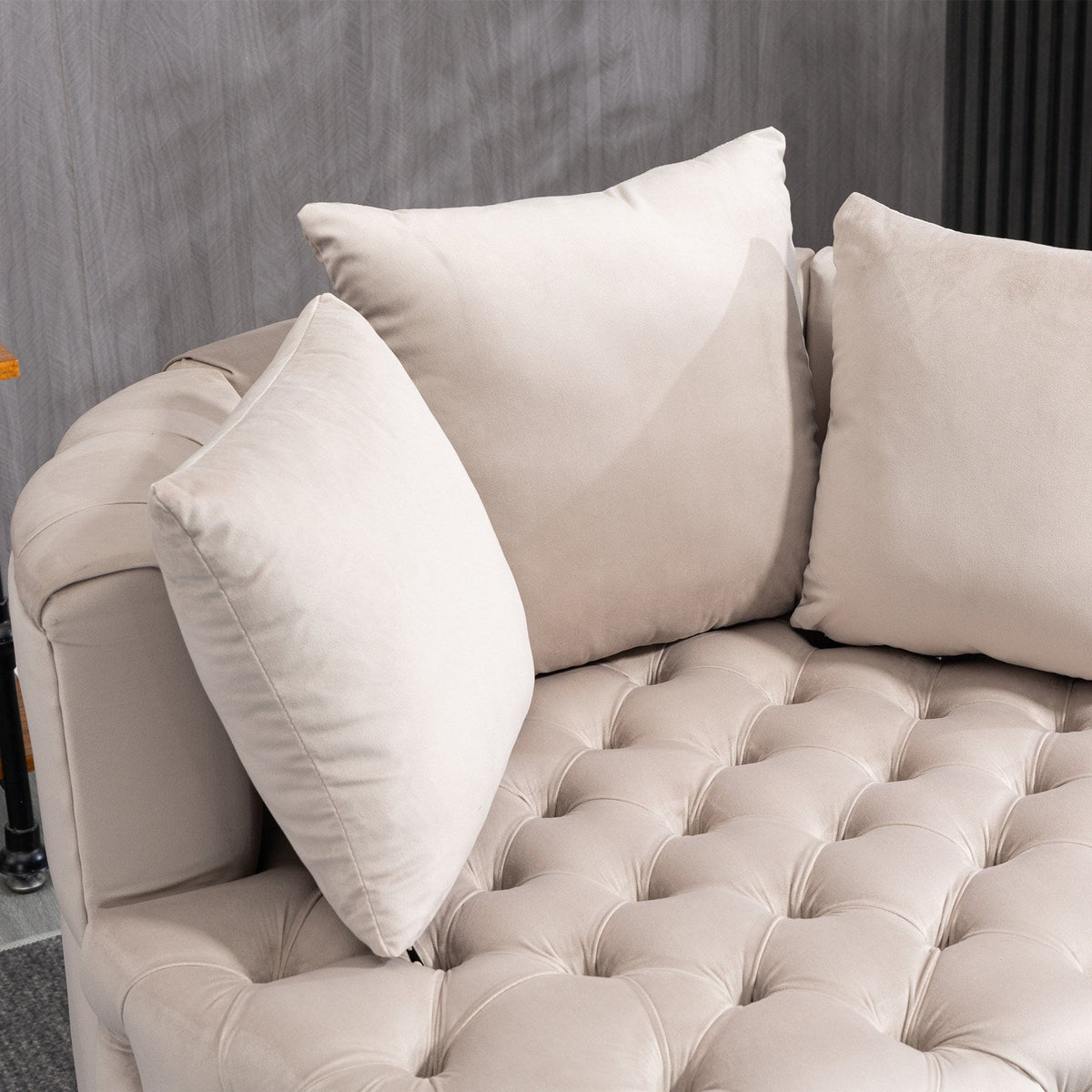 Plush Velvet Barrel Chair with Solid Wood Legs - Available in 3 Colors