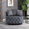 Plush Velvet Barrel Chair with Solid Wood Legs - Available in 3 Colors