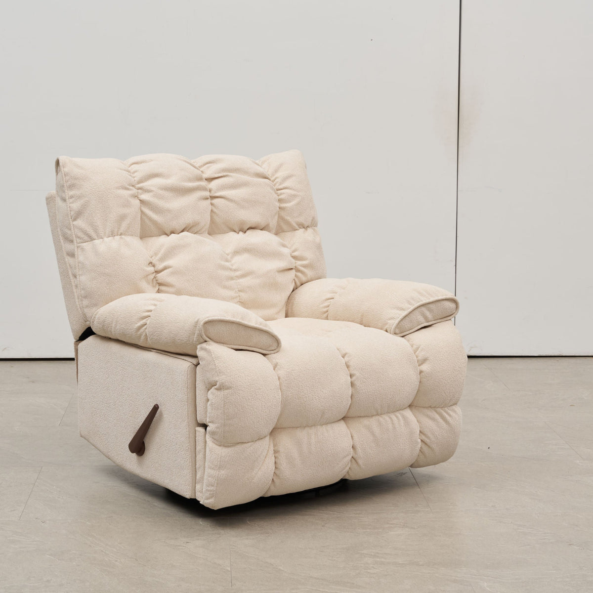 Plump Velvet Classic Recliner in Cream