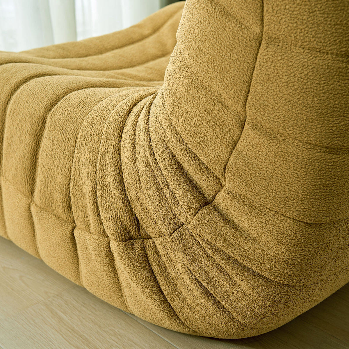 Teddy Fabric Fireside Lounge Chair - Modern Armless Floor Sofa