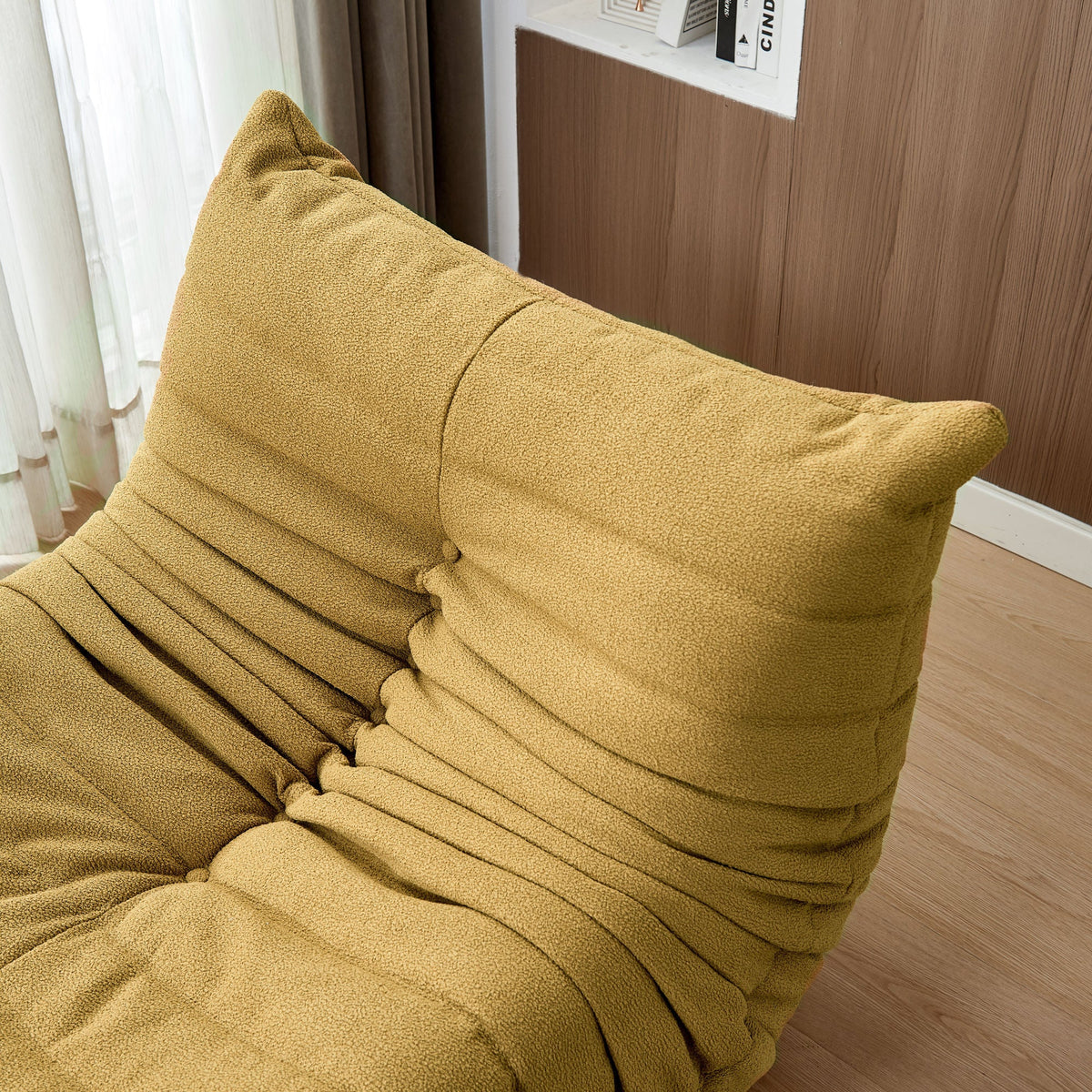 Teddy Fabric Fireside Lounge Chair - Modern Armless Floor Sofa