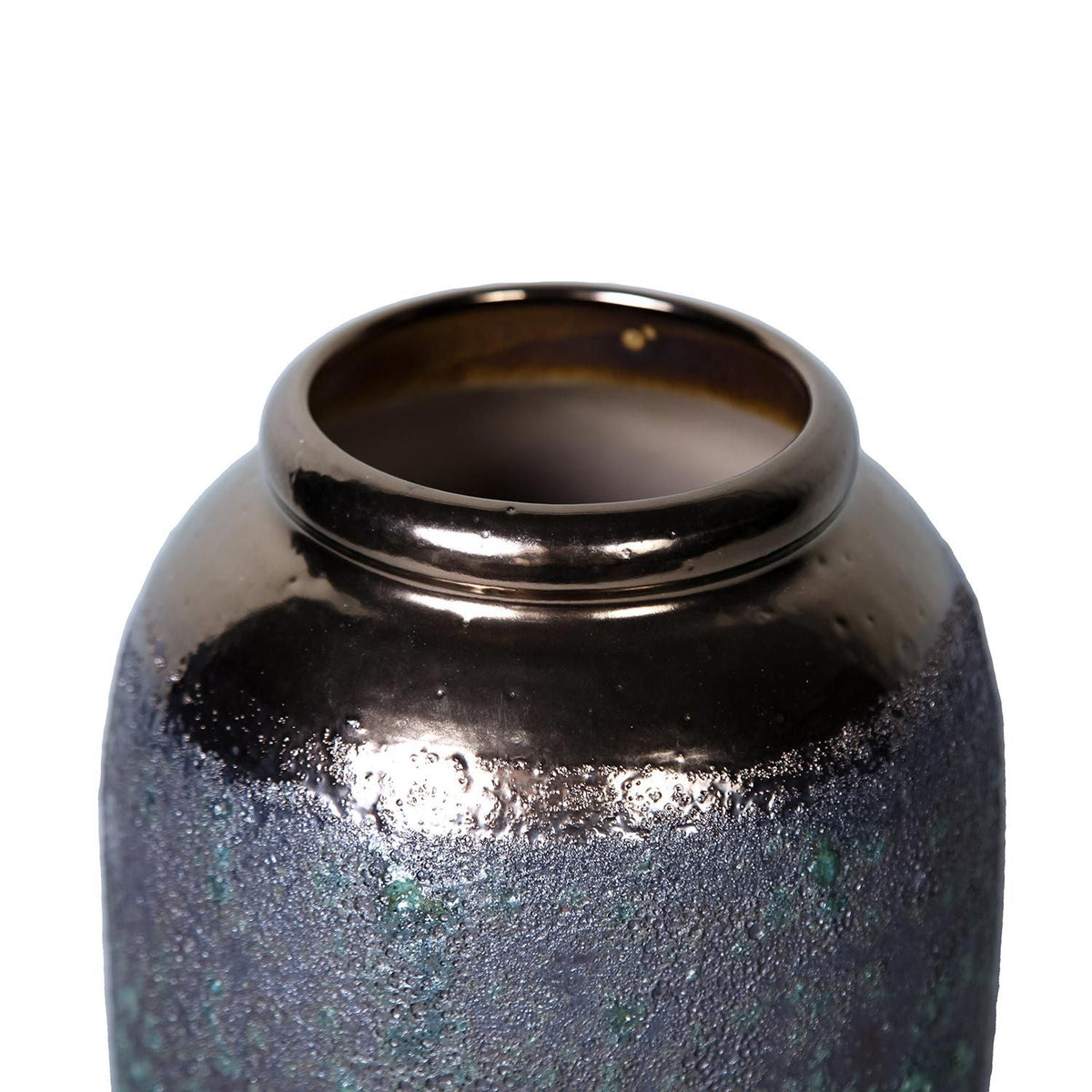 Vintage Smoke Ceramic Vase 7"D x 14"H