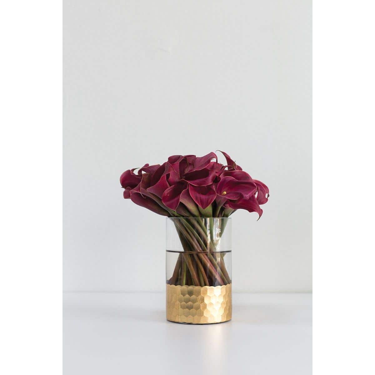 Medium Gold Cylinder Vase